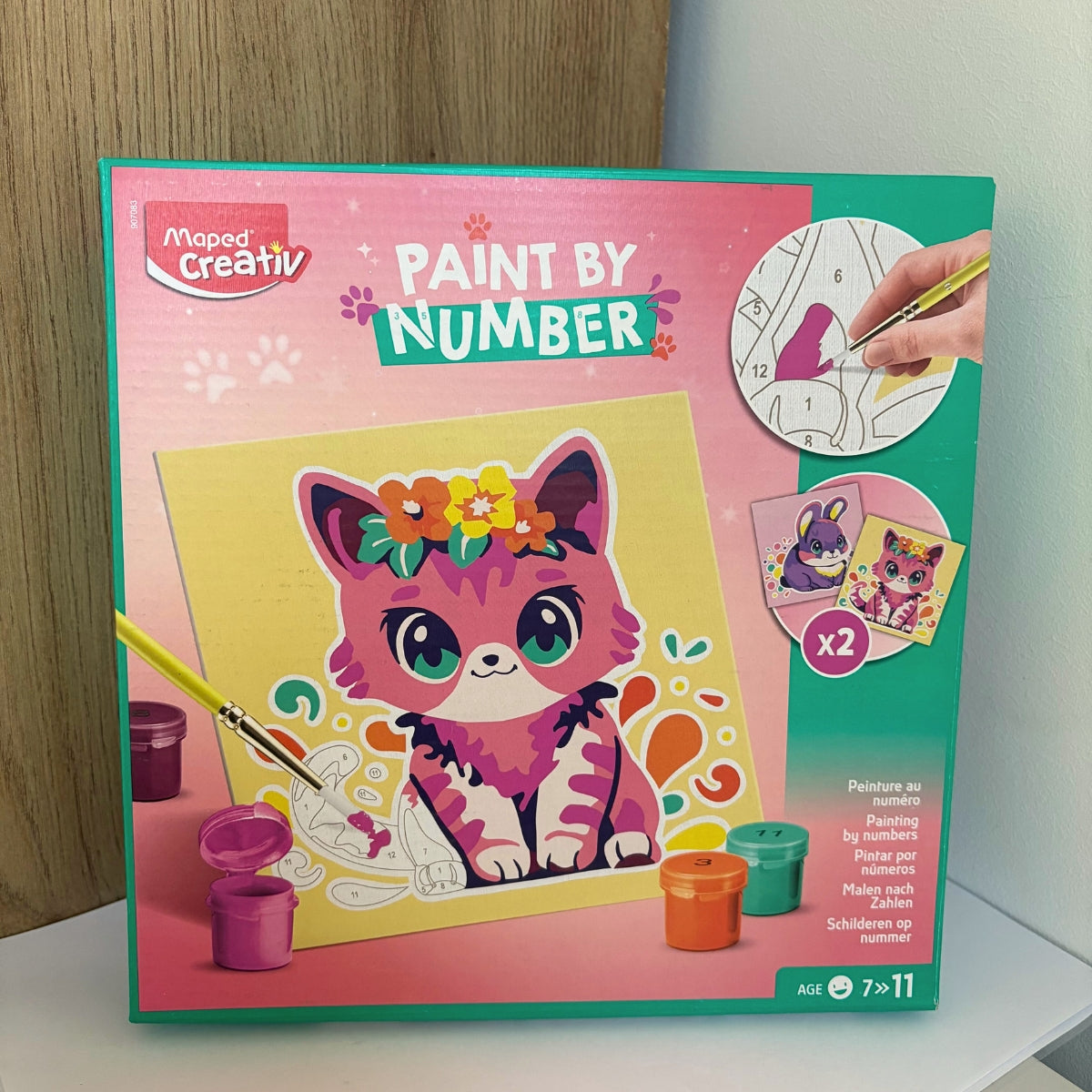 Coffret de peinture au numéro Chat & Lapin
