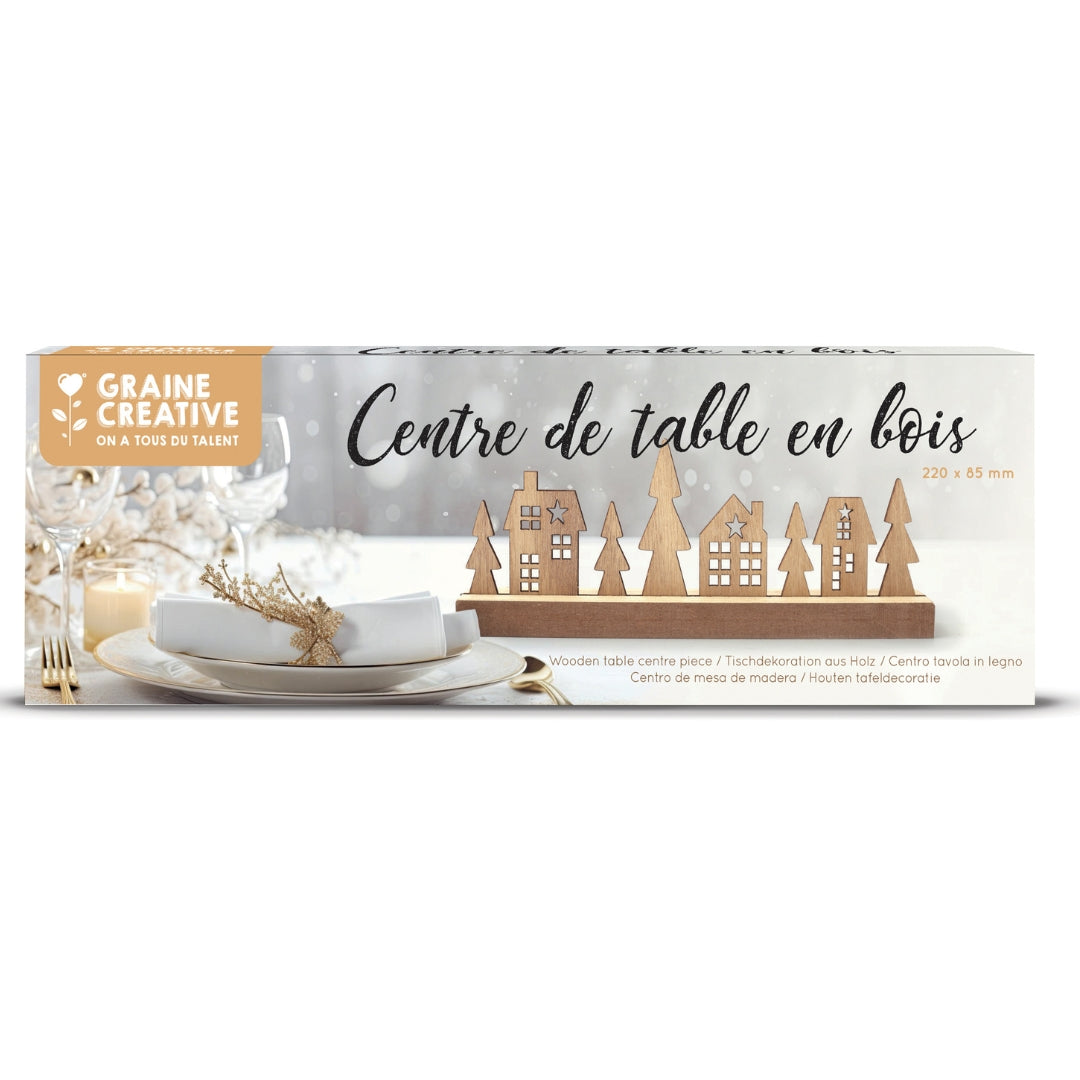 Centre de table en bois de Noël