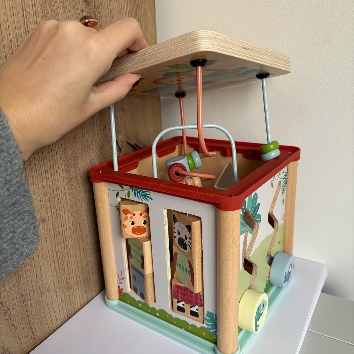 Cube de motricité « Jungle Friends » en bois