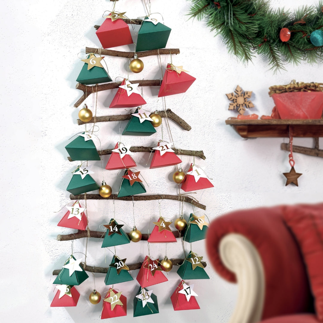 Kit pour faire son propre calendrier de l'Avent - boîtes pyramides