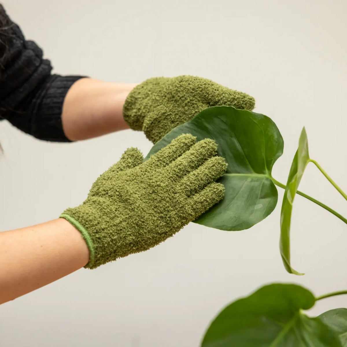 Gants verts anti-poussière pour plantes