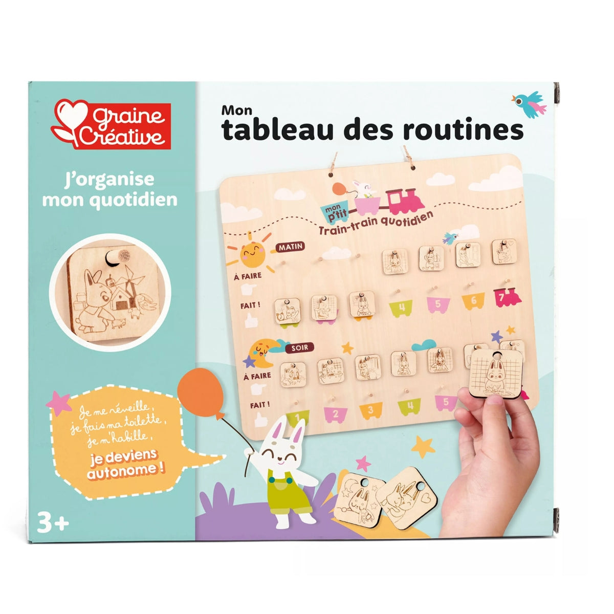 Tableau des routines en bois