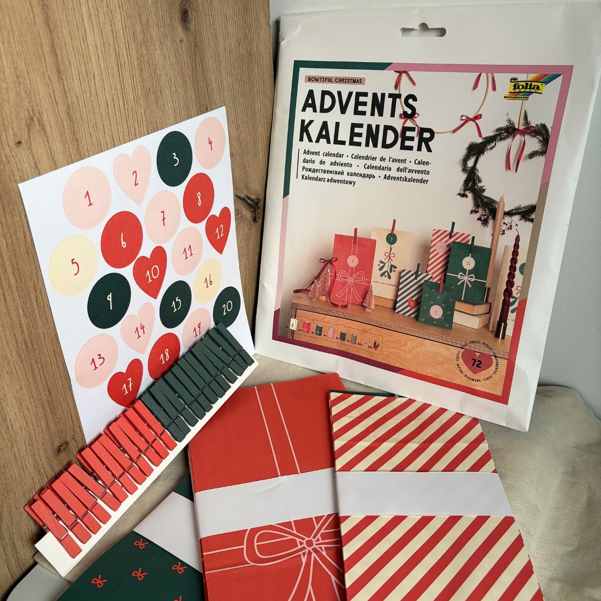 Kit pour faire son propre calendrier de l’Avent - BOWTIFUL CHRISTMAS