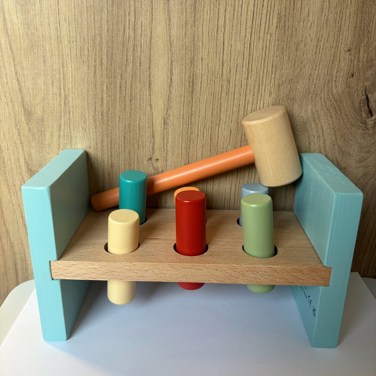 Banc à marteler « Jungle Friends » – Jeu de motricité en bois FSC