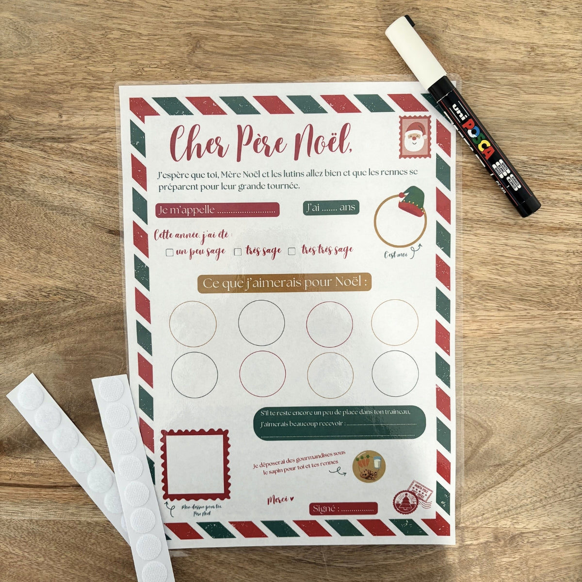 Kit ma lettre au Père Noël à compléter