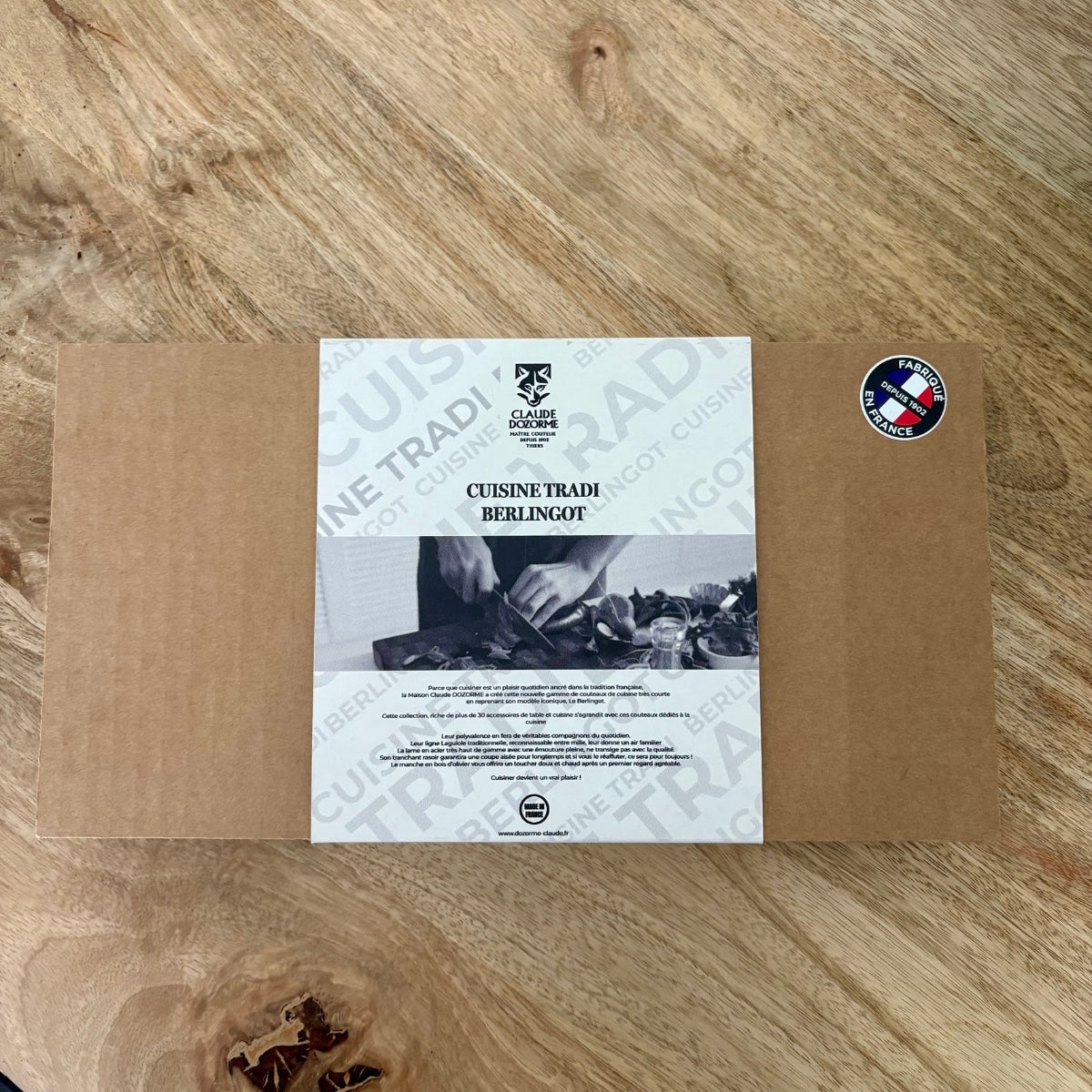 Coffret de 3 couteaux La Petite Cuisine Berlingot en Olivier - CLAUDE DOZORME