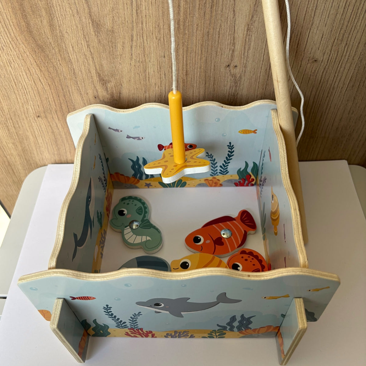 Jeu de pêche en bois