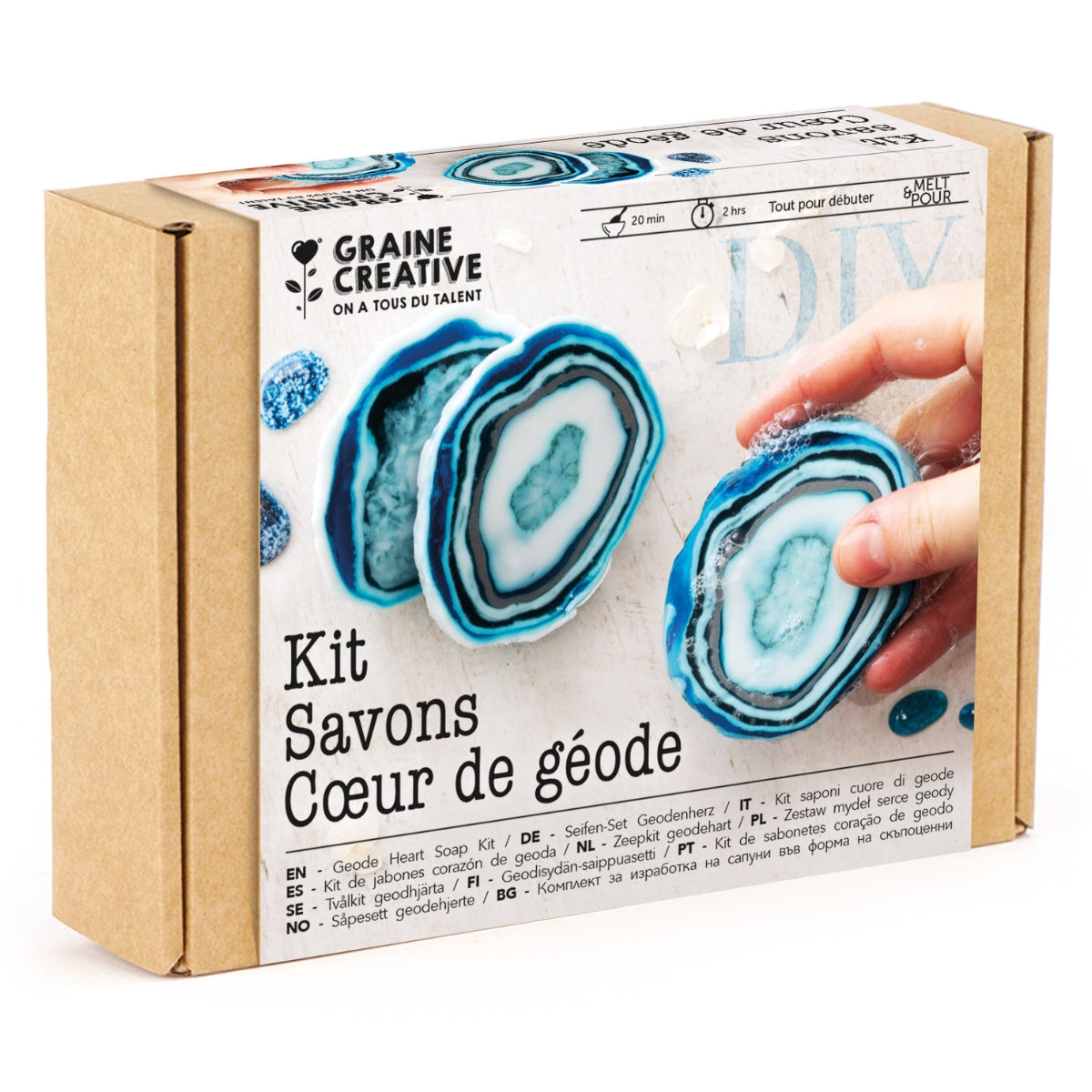 Kit Savons Cœur de Géode – DIY Créatif