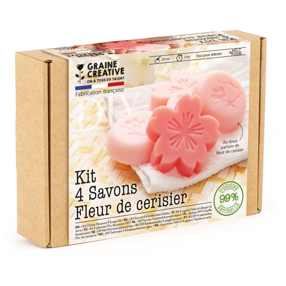 Kit 4 Savons Fleur de Cerisier – DIY Créatif