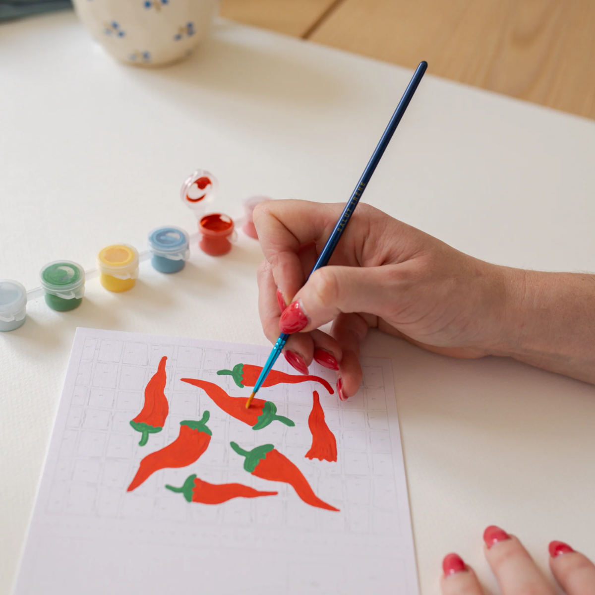 Peinture à numéro : set de 8 cartes à peindre Dolce Vita