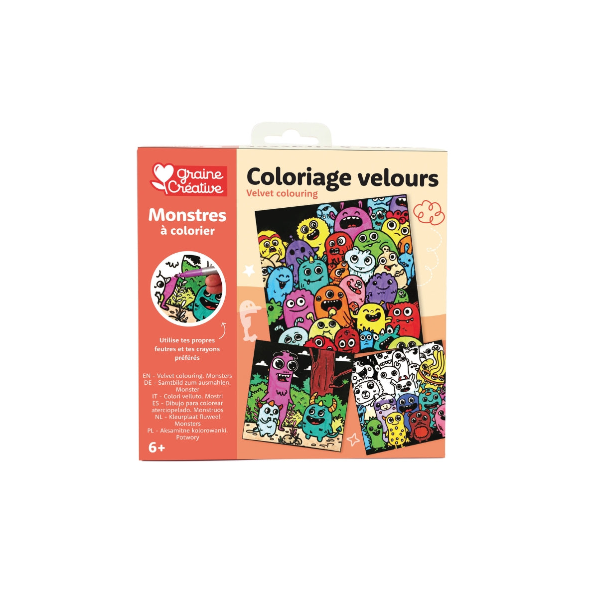 Coloriage Velours – Monstres à colorier