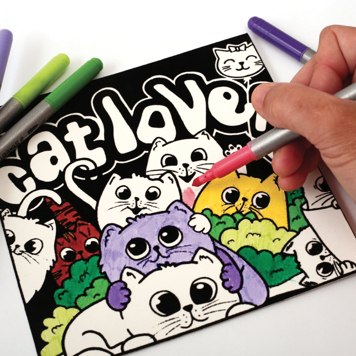 Coloriage Velours – Chats à colorier
