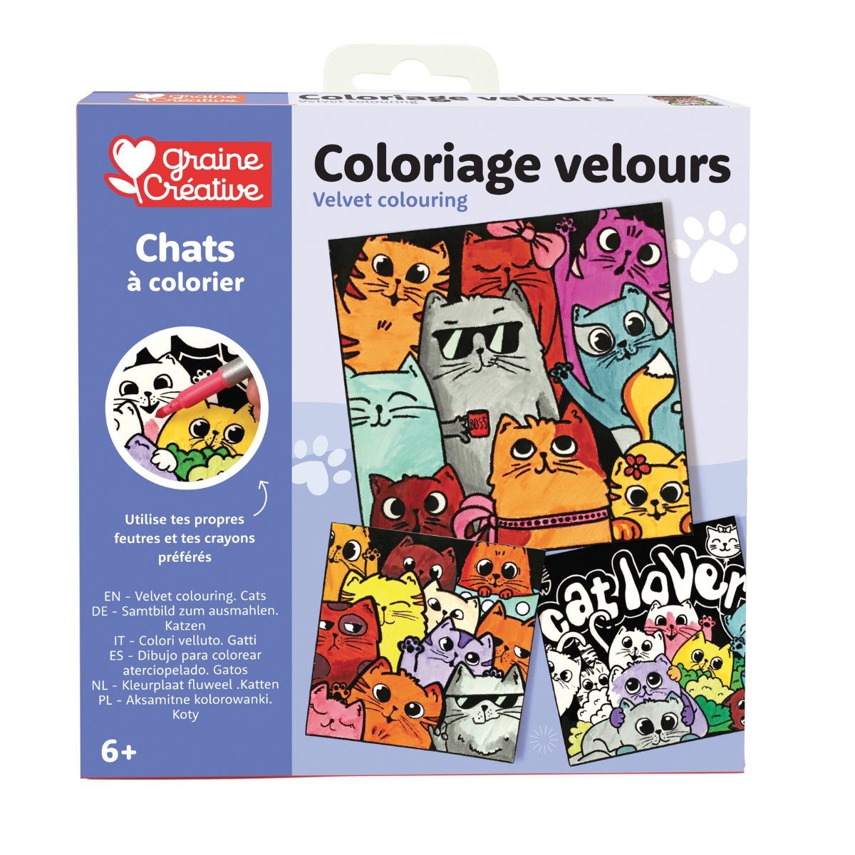 Coloriage Velours – Chats à colorier