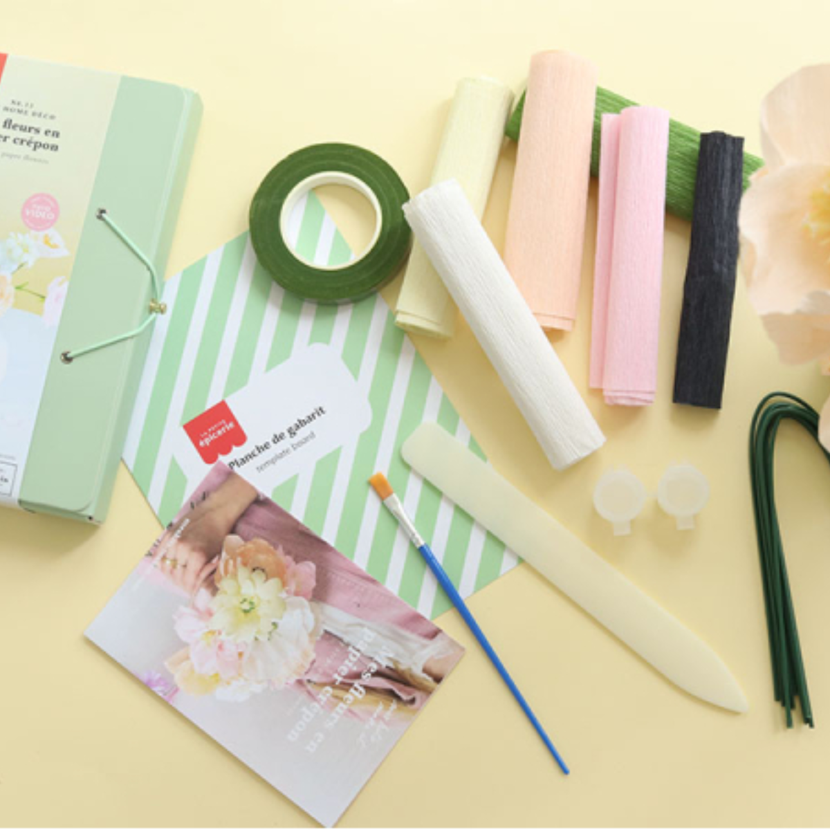KIT DIY : Mes fleurs en papier crépon