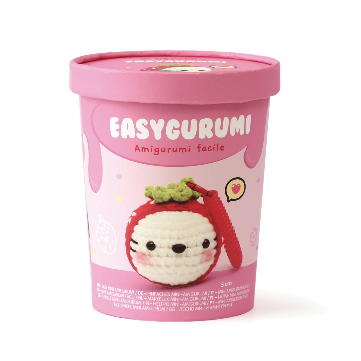 Kit EasyGurumi porte clés – Amigurumi facile “Fraise”