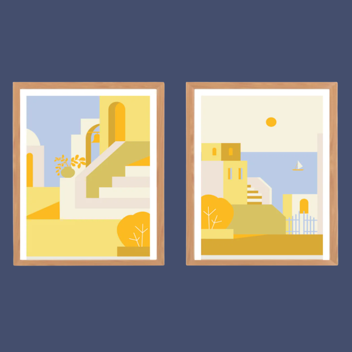 Lot de 2 peintures à numéros : Petites ruelles