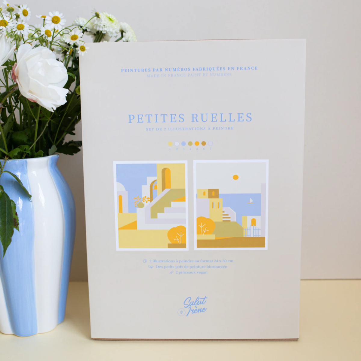 Lot de 2 peintures à numéros : Petites ruelles