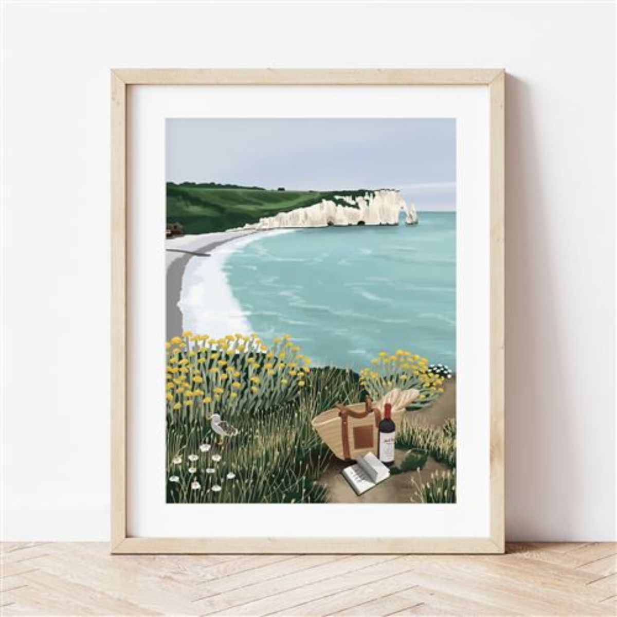 Kit peinture au numéro picnic Etretat 30 cm x 40 cm