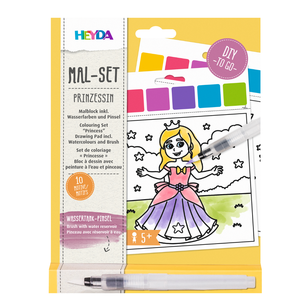 Set de coloriage "princesse" peinture à l'eau