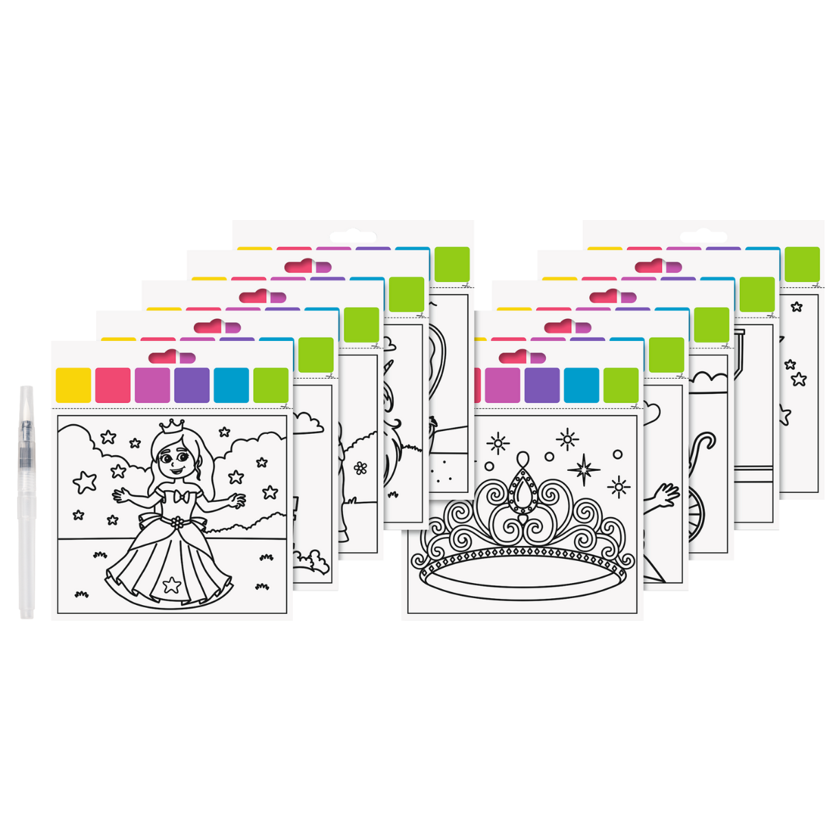 Set de coloriage "princesse" peinture à l'eau