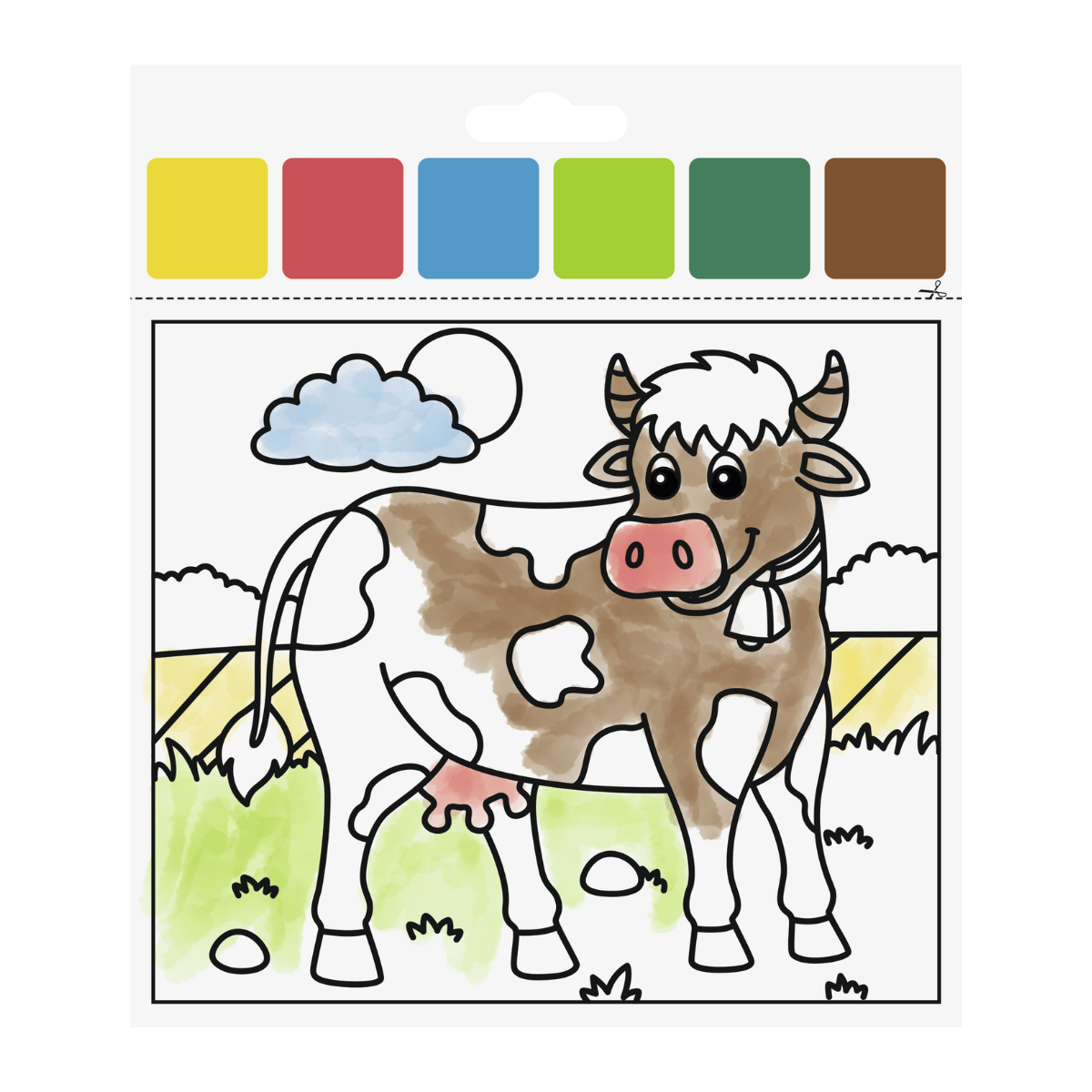Set de coloriage "ferme" peinture à l'eau