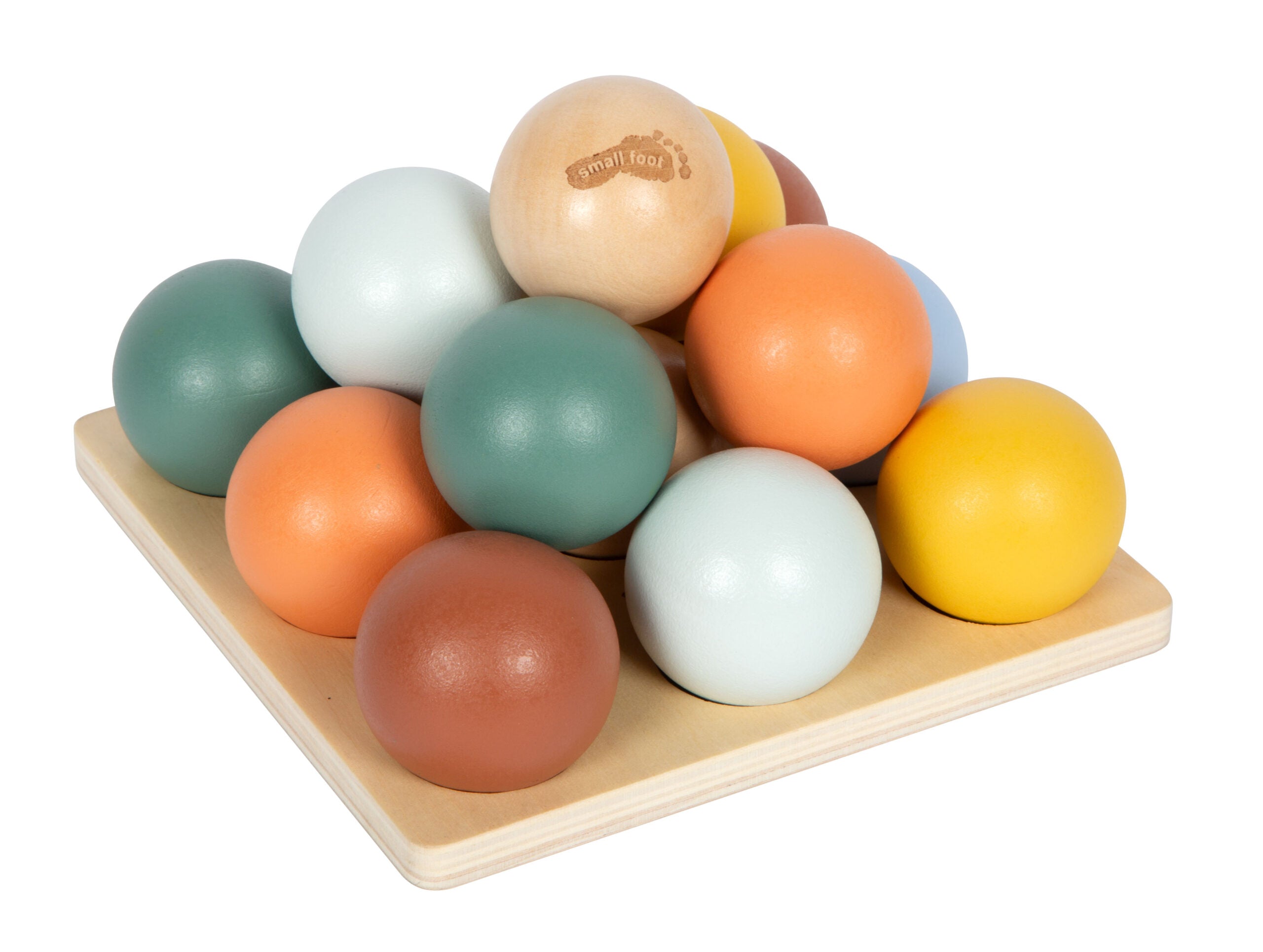 Jeu d’éveil en bois de tri Montessori avec boules colorées