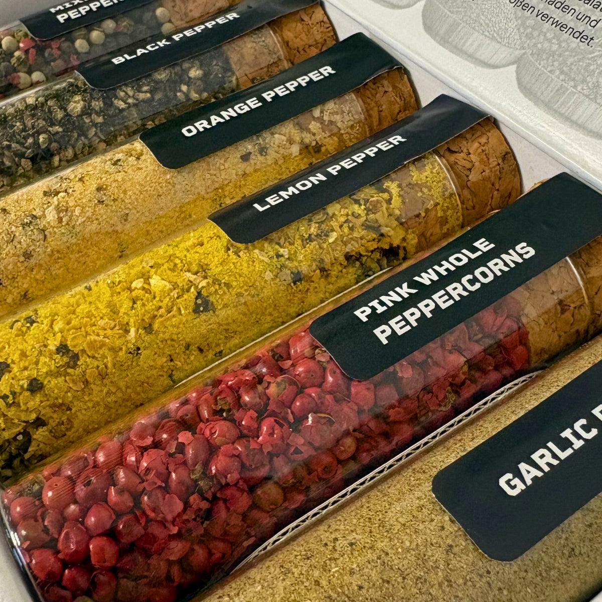 Coffret "PEPPERS GROWS" : Set de poivres du monde