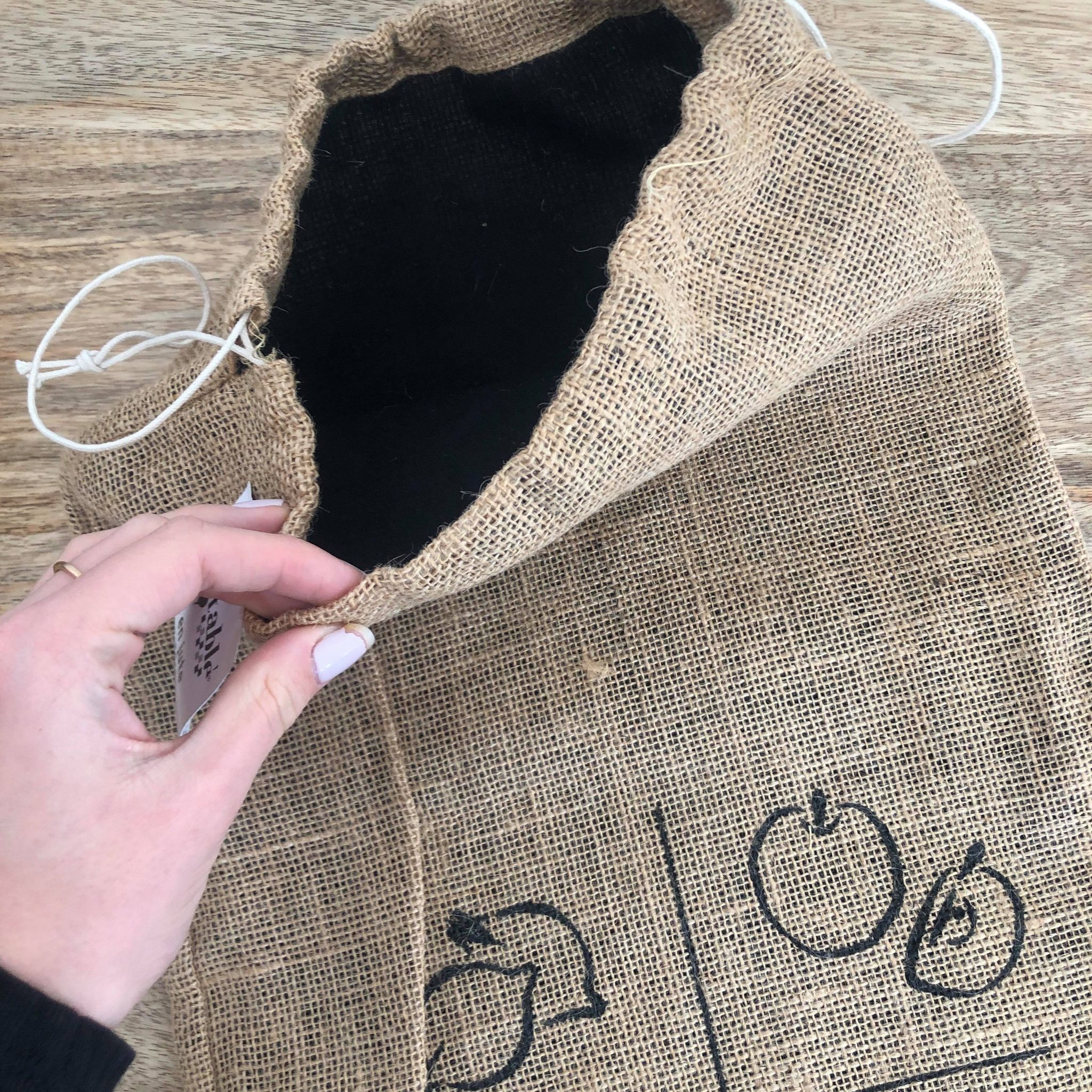 Sac en jute pour fruits et légumes (Taille au choix)