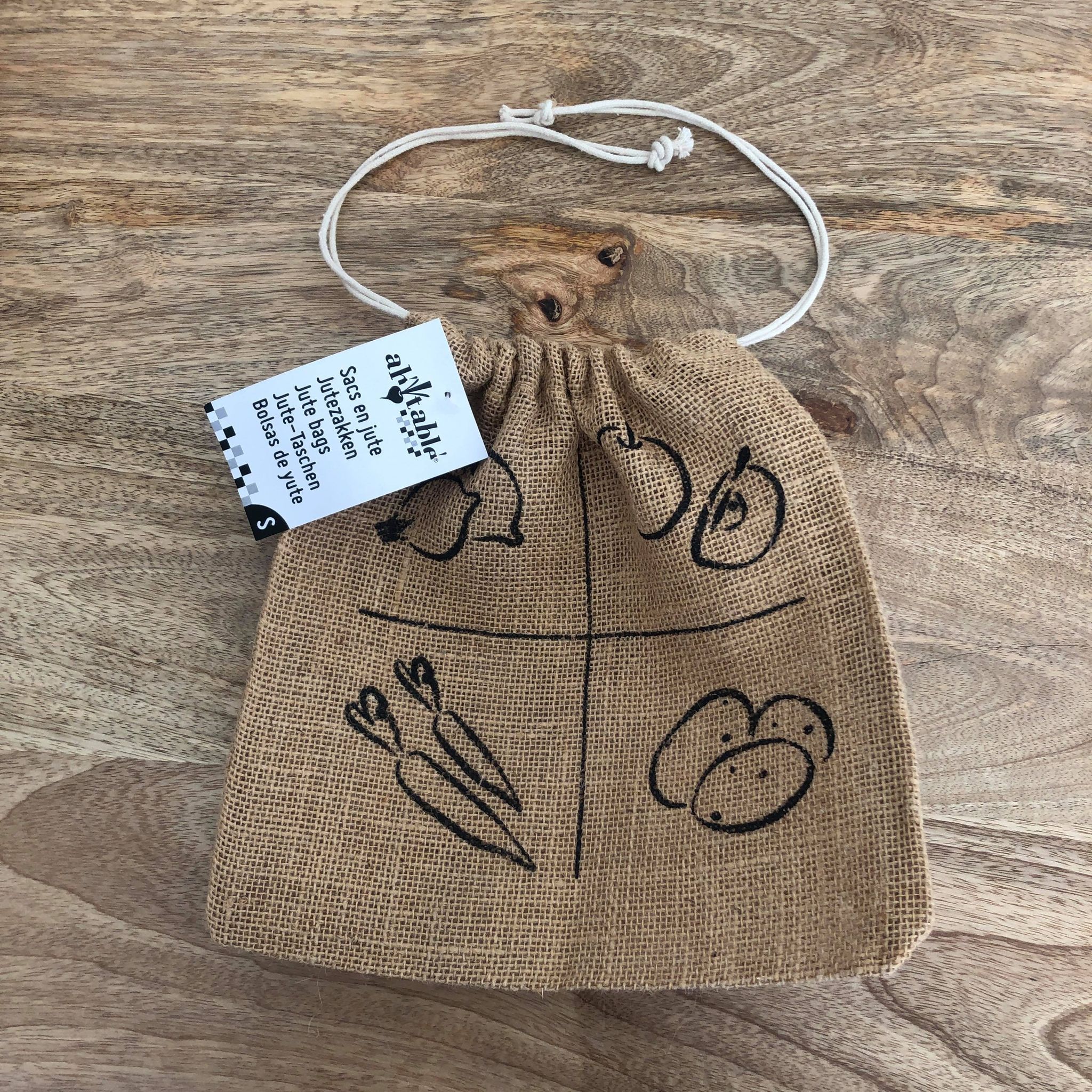 Sac en jute pour fruits et légumes (Taille au choix)