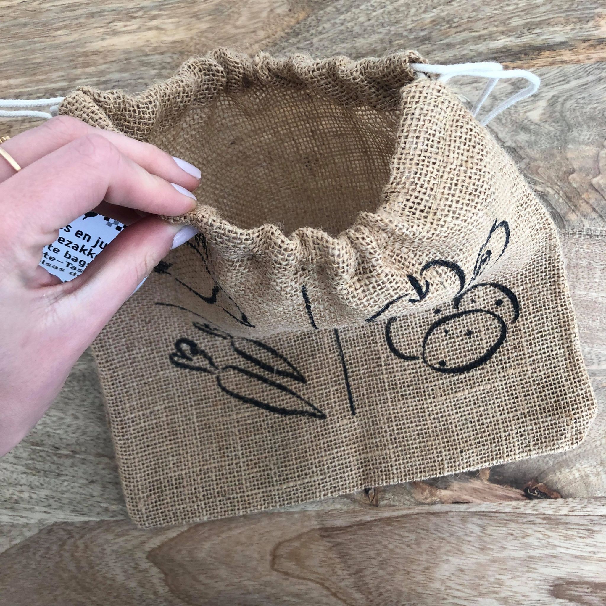 Sac en jute pour fruits et légumes (Taille au choix)