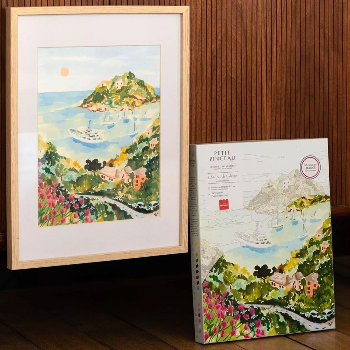 Kit peinture au numéro Balade dans les calanques 30 cm x 40 cm