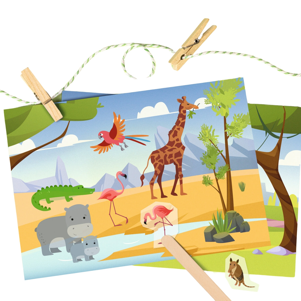 Kit de Cartes Transferts - Animaux du Zoo