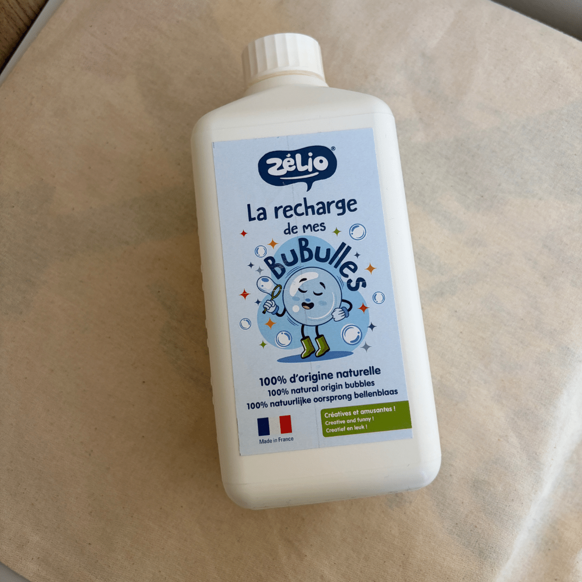 Recharge de flacon à bulles
