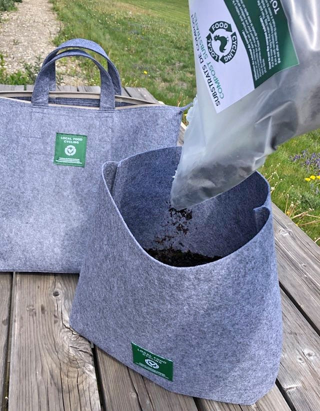 Sac en feutrine réutilisable