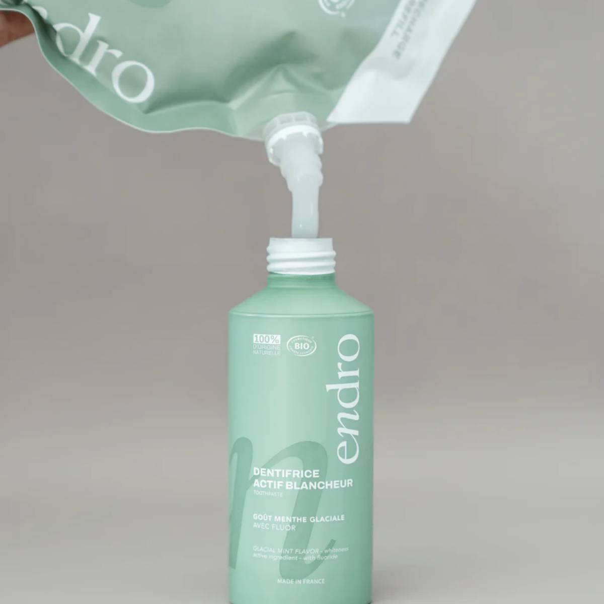 Recharge dentifrice gel fluor BIO - Menthe glaciale