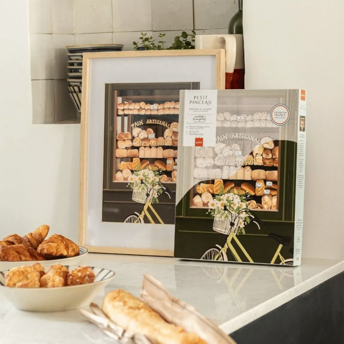 Kit peinture au numéro Boulangerie Parisienne 30 cm x 40 cm