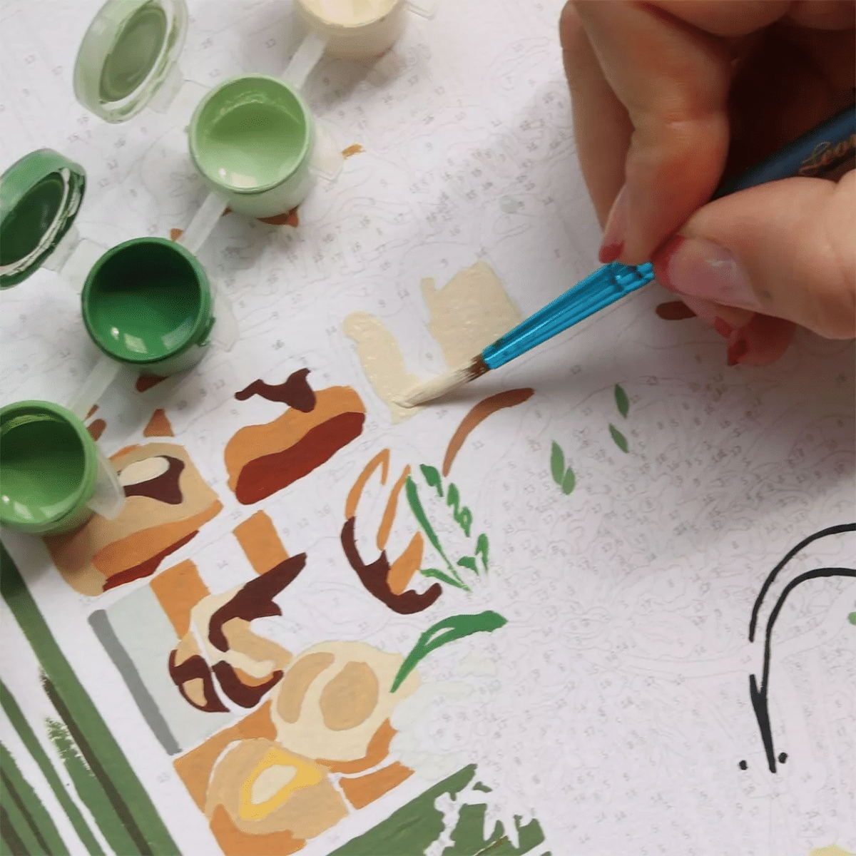 Kit peinture au numéro Boulangerie Parisienne 30 cm x 40 cm