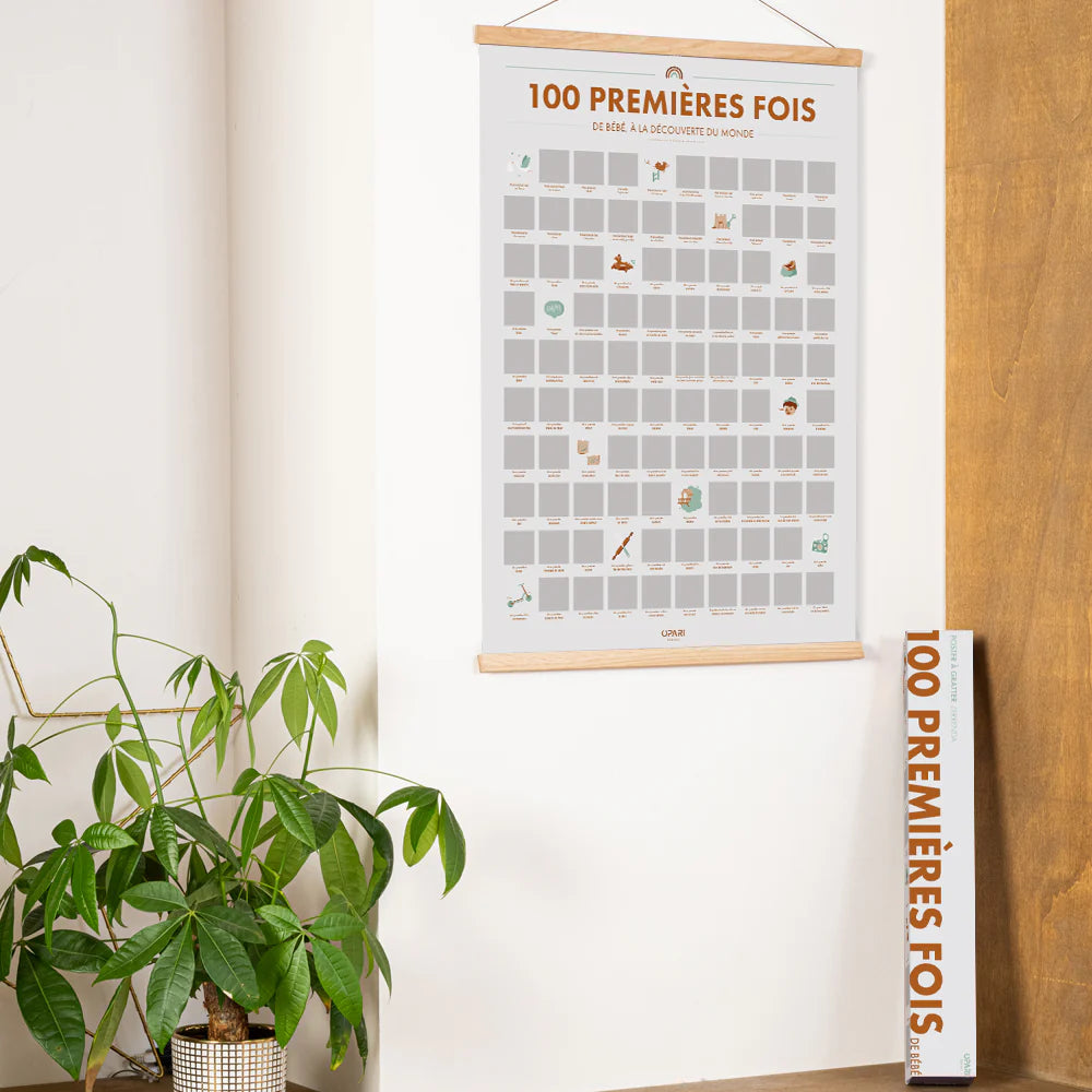Poster à Gratter « 100 Premières Fois de Bébé »