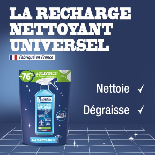 Recharge Nettoyant Universel Multi-Surfaces Anti-Traces – 750 ml BRIOCHIN