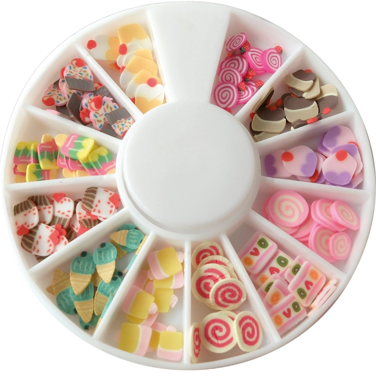Tranches Mini Canes Fimo Gourmandises – 12 Modèles
