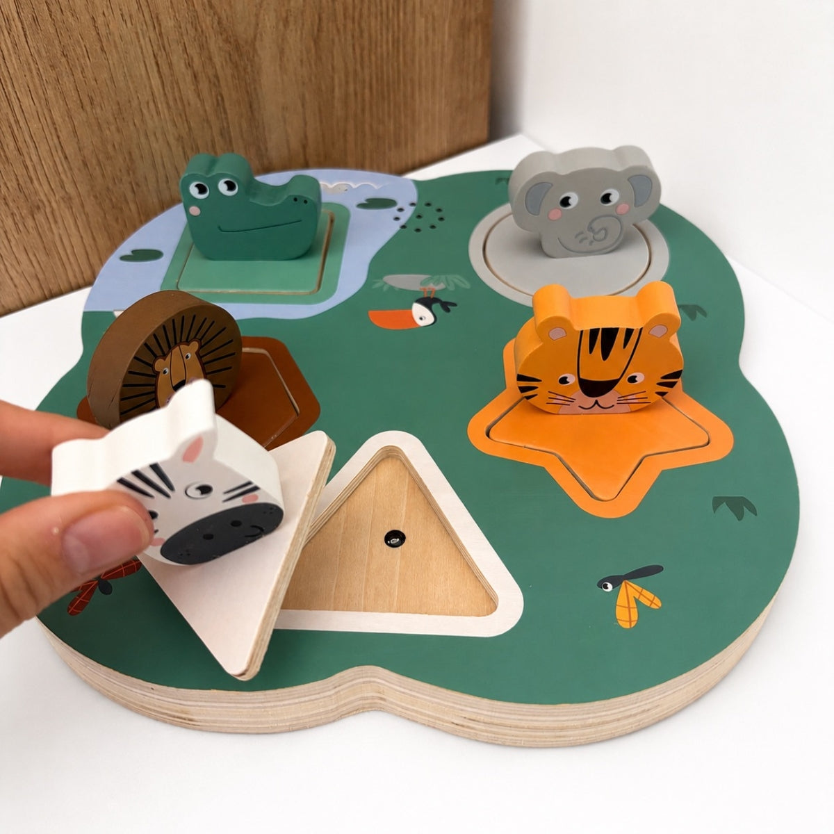 Puzzle sonore en bois cris des Animaux Safari - dès 12 mois
