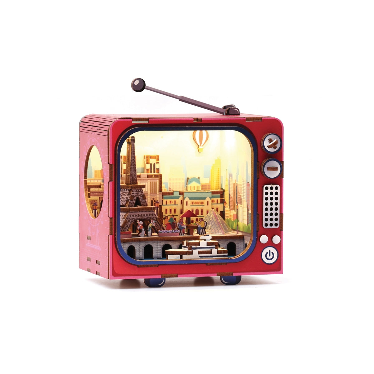 Maquette 3D Bois TV Paris | Kit Modélisme Miniature à Construire