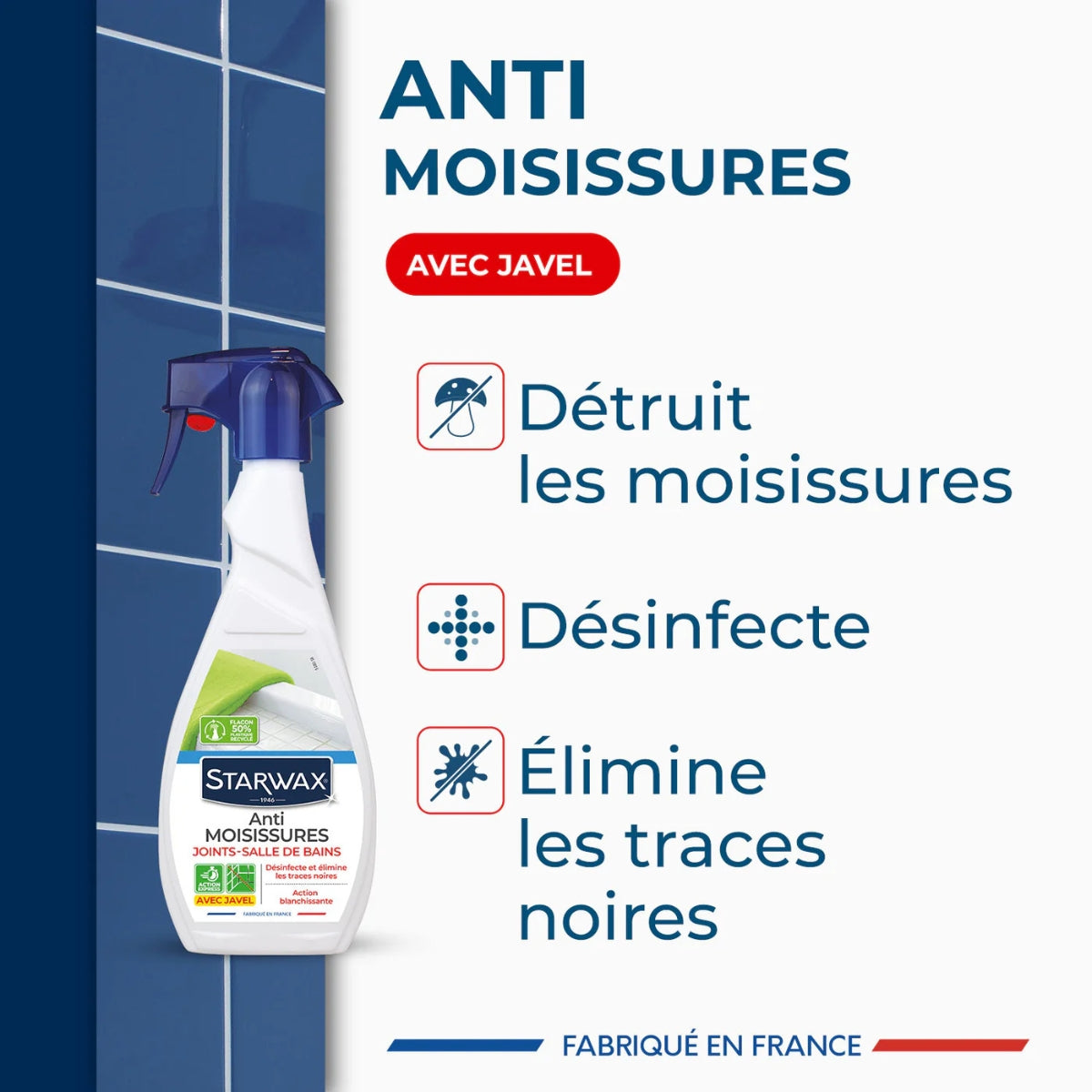 Anti-moisissures pour joints et salle de bains – Starwax – 500 ml