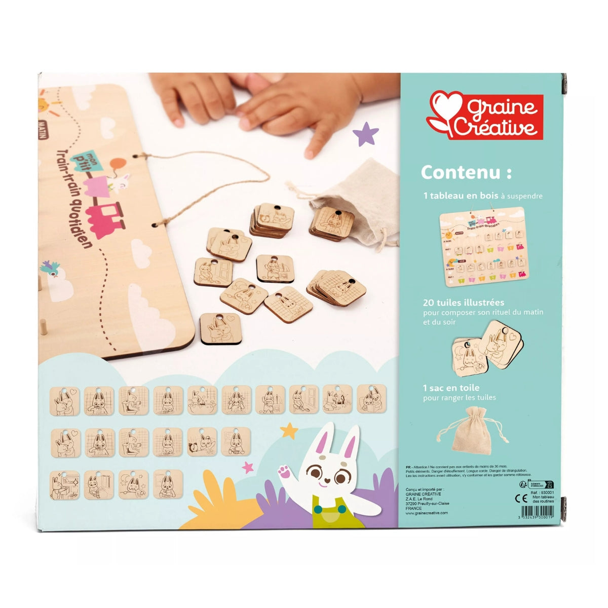 Tableau des routines en bois