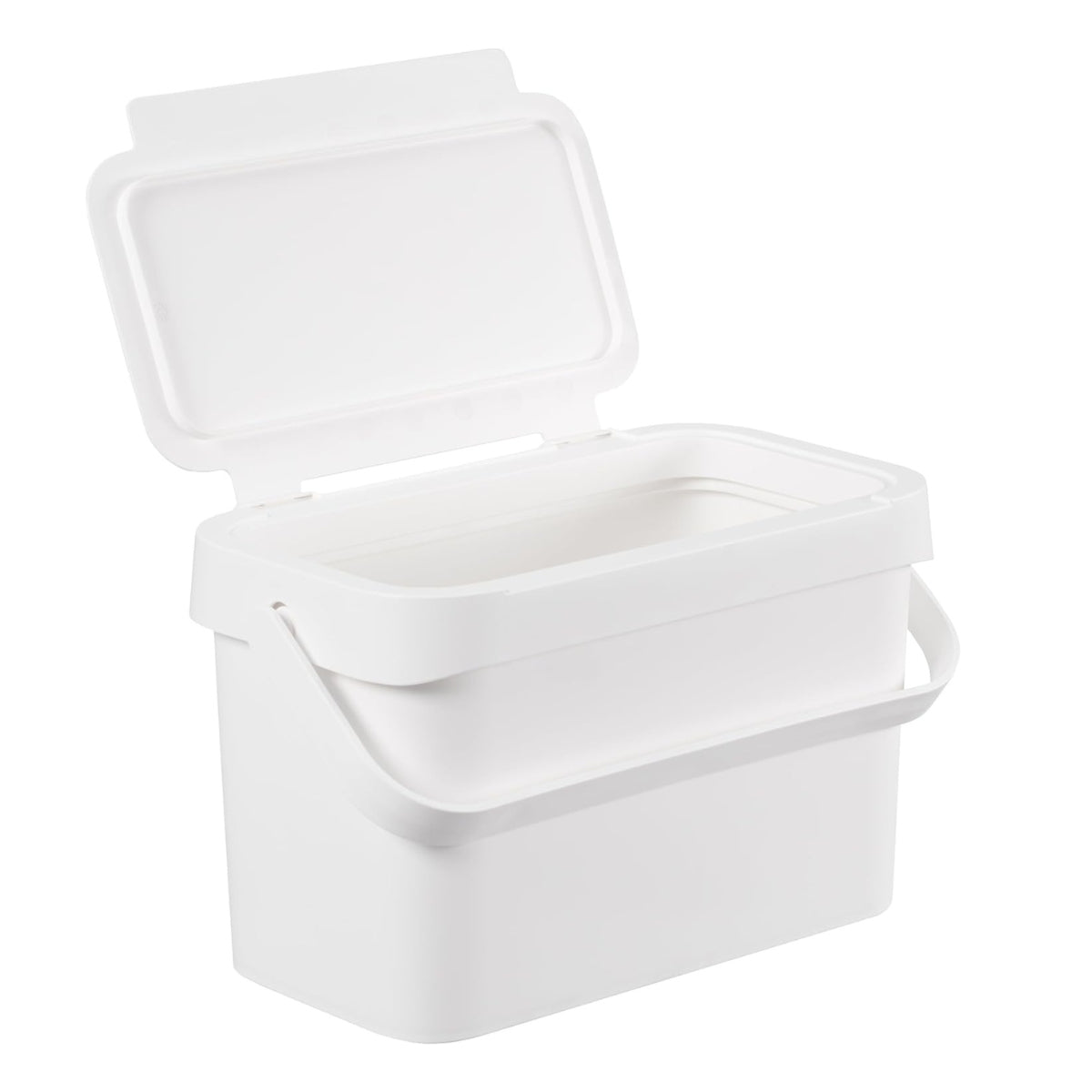 Seau à compost et déchets alimentaires 5 L - blanc