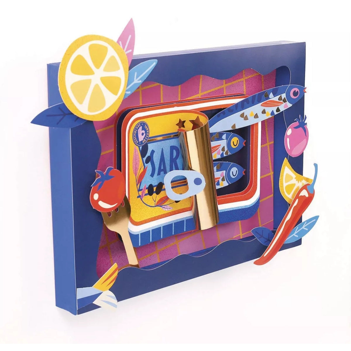 Cadre 3D Papier « Sardines »