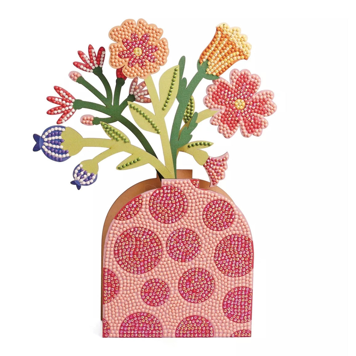 Kit Vase et Fleurs à Strasser Rouge