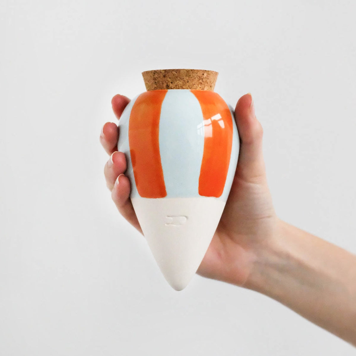 Olla pour arroser ses plantes de manière autonome – Rayé orange et bleu - Pepin