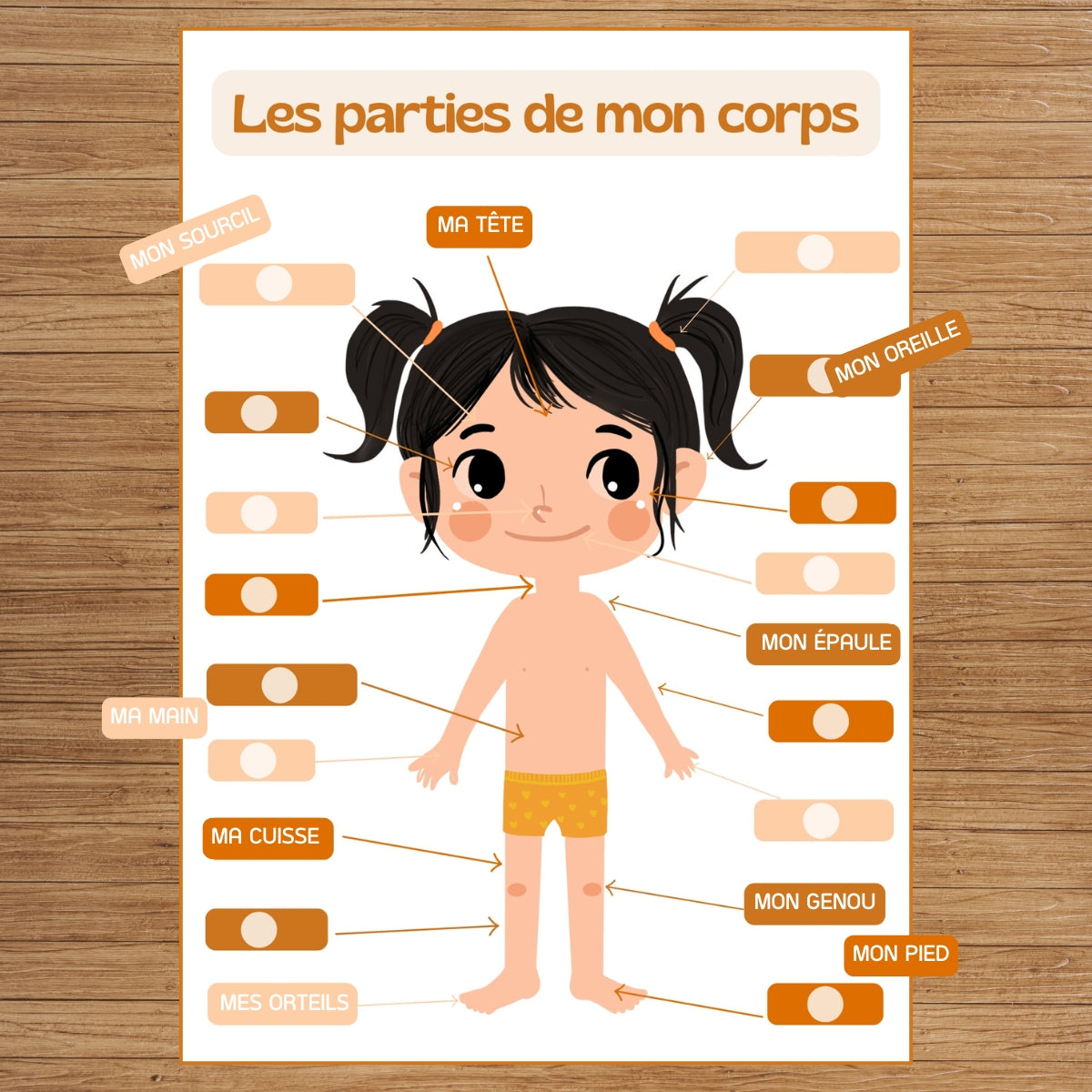 J’apprends les différentes parties de mon corps – Fille