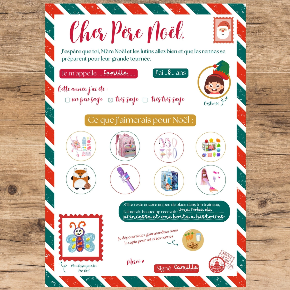 Kit ma lettre au Père Noël à compléter